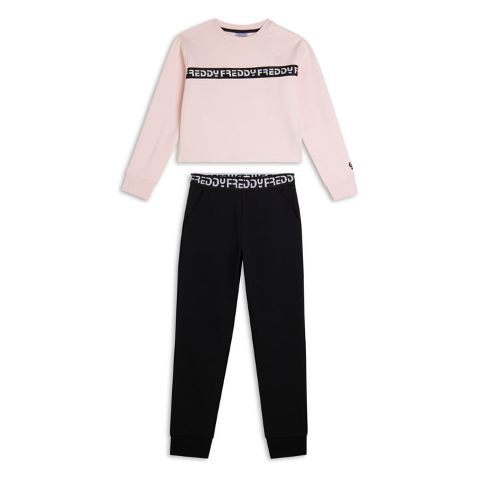 Tuta Bambina girocollo con bande jacquard FREDDY