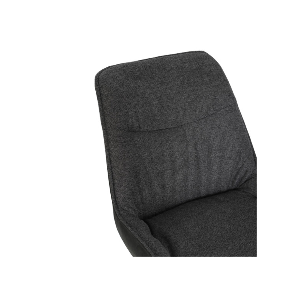 Chaise rotative 180° en tissu microfibre et pieds en métal - GABIN