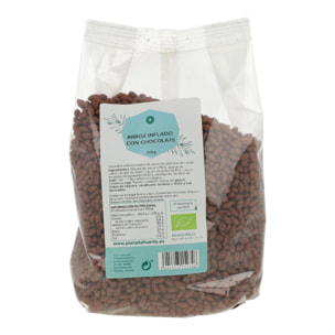 PLANETA HUERTO | Arroz inflado de chocolate ECO 300 g | Snack Ecológico Crujiente, Sin Azúcares Añadidos, Ideal para Postres Saludables