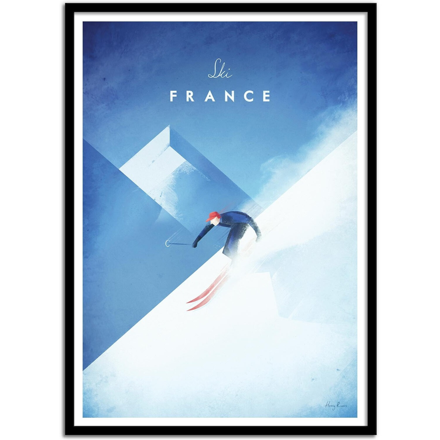 Affiche - Ski France - Henry Rivers