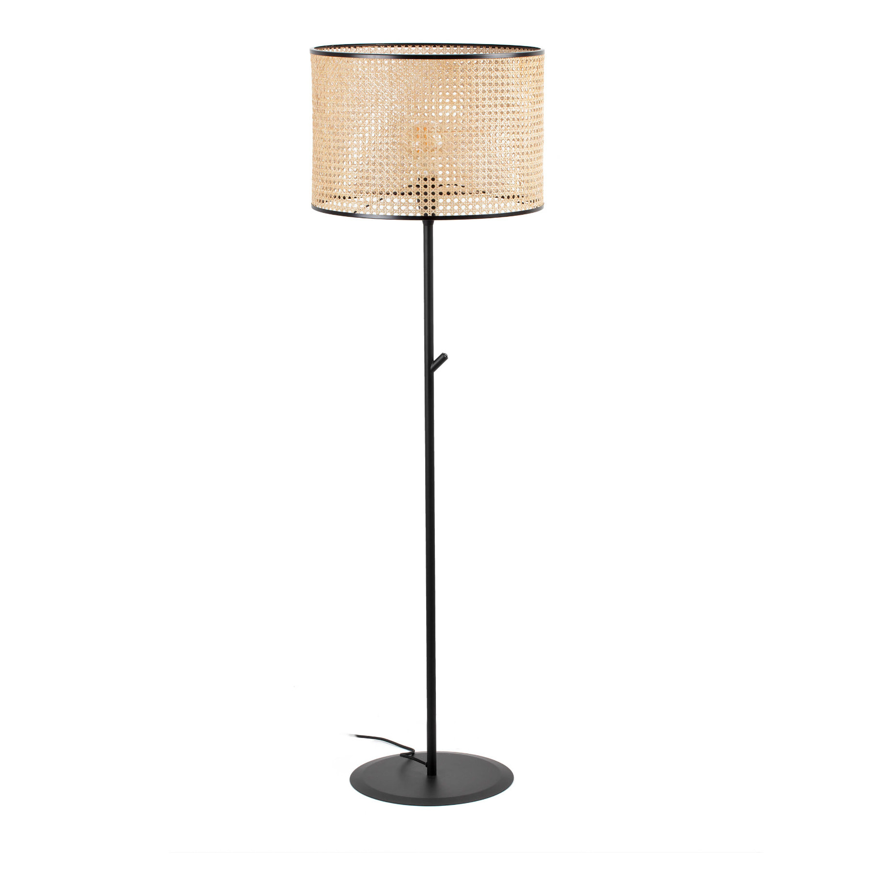 MAMBO Lampada da terra nera/ratan