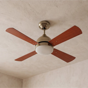 Forlight Ventilador IP20 Borneo E27 15W Patiné Teca