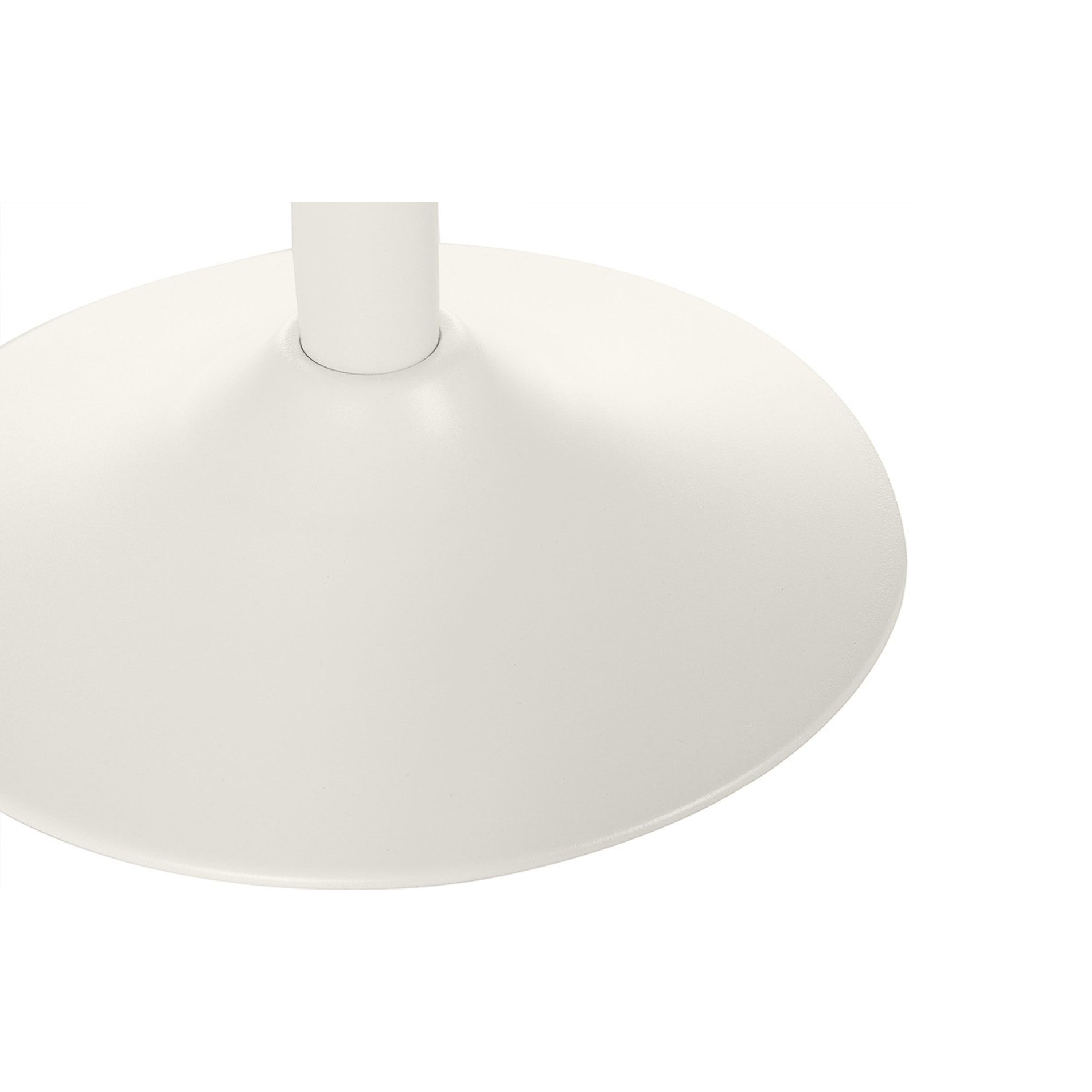 Table basse design ronde en céramique blanche et métal D60 cm MALOU