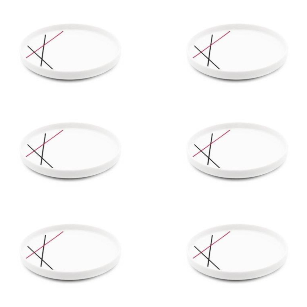 6 assiettes à dessert   BISTROT
