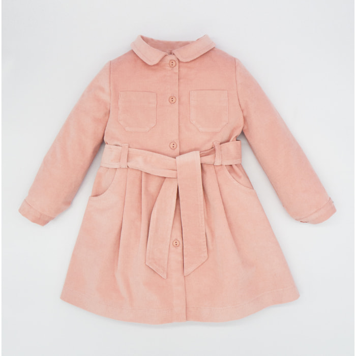 VESTIDO CAMISERO PANA ROSA