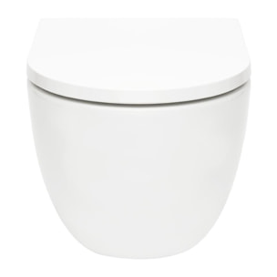 Vortex WC sans bride avec abattant SoftClose et fixations invisibles, blanc (SATFUS010RTORP)