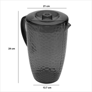 Pichet " Estiva" avec couvercle gris 2L
