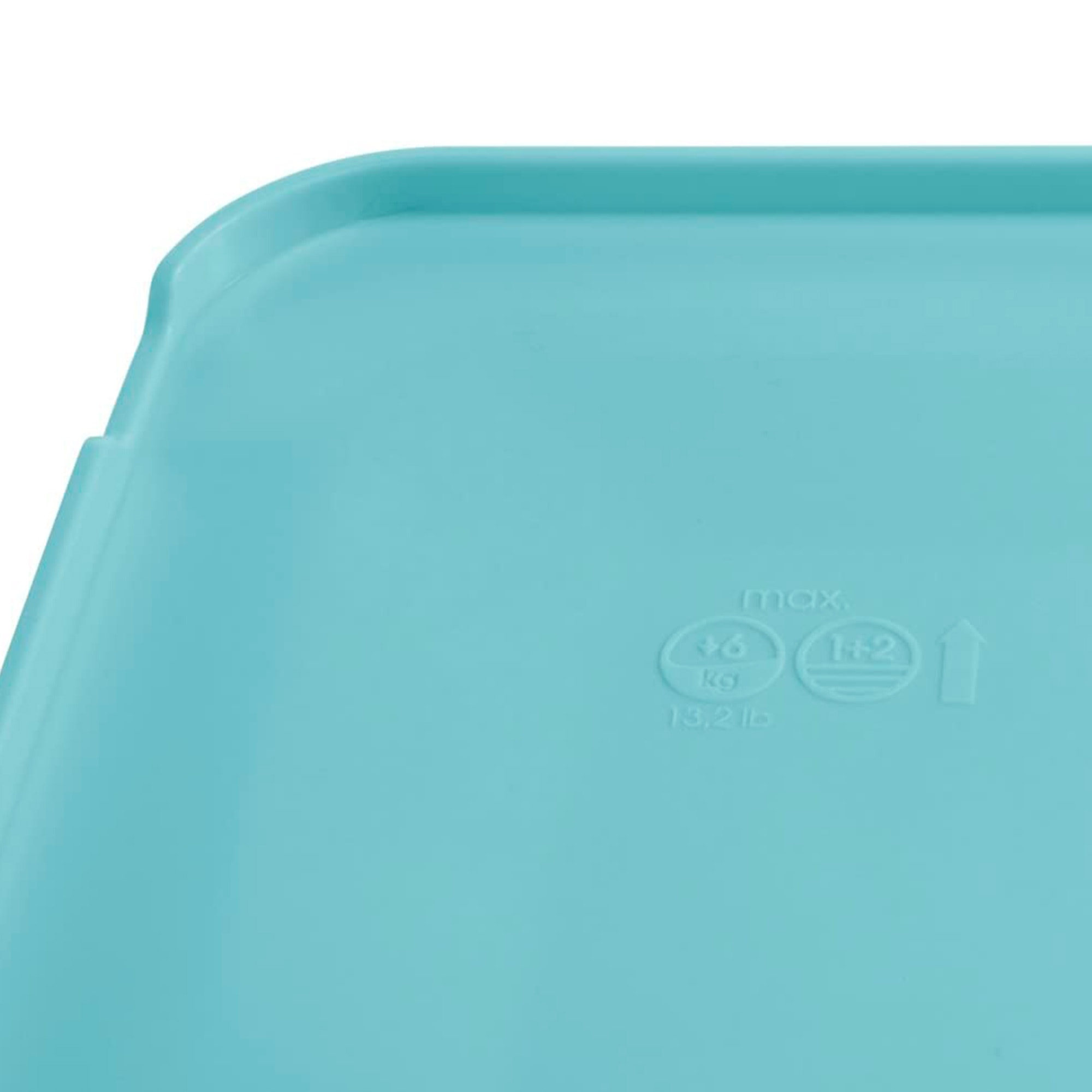 Caja de almacenaje de polipropileno color azul claro