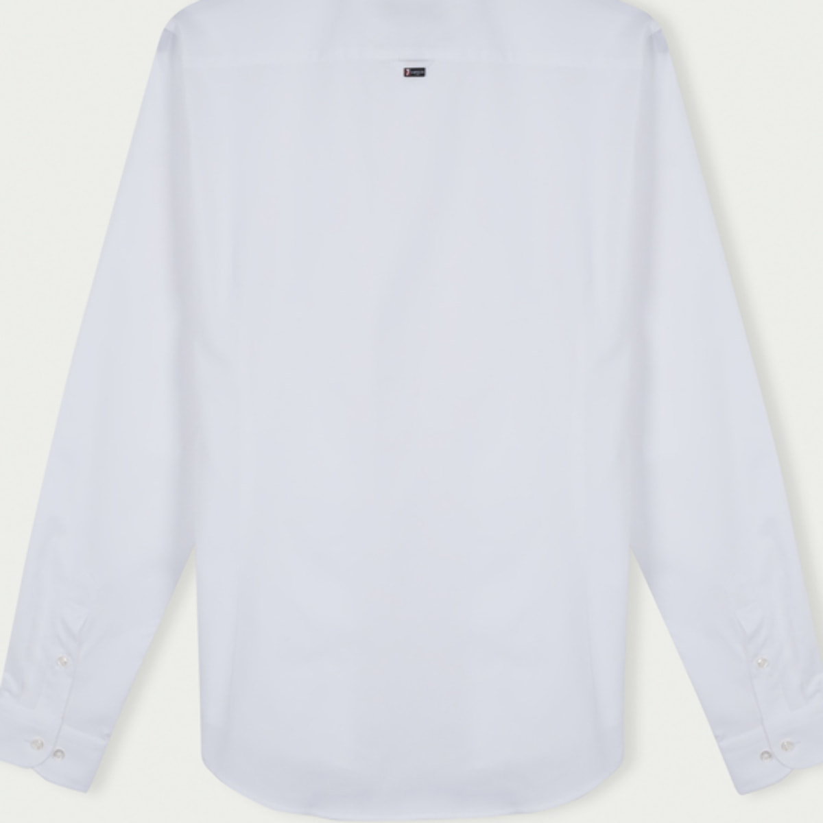 Camicia Uomo Coreano Slim Popeline Stretch Unito Bianco