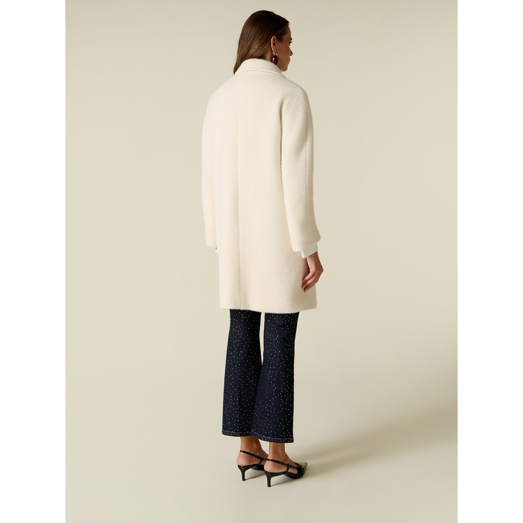 Oltre - Cappotto con chiusura asimmetrica - Bianco