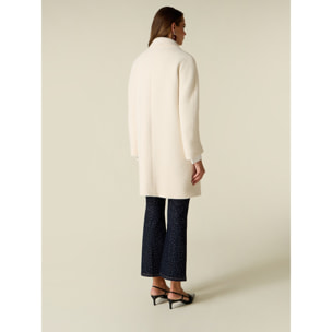 Oltre - Cappotto con chiusura asimmetrica - Bianco