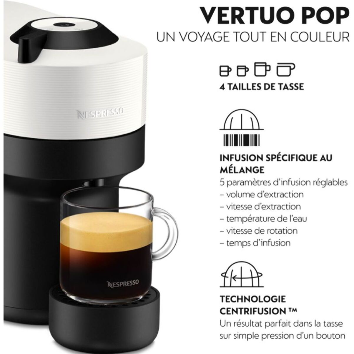 Nespresso KRUPS Vertuo POP Blanche YY4889FD