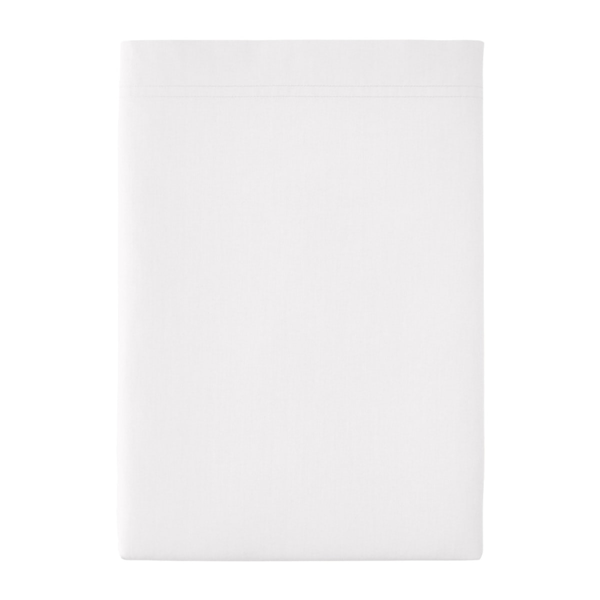 Drap plat uni en percale de coton, PREMIÈRE, Blanc