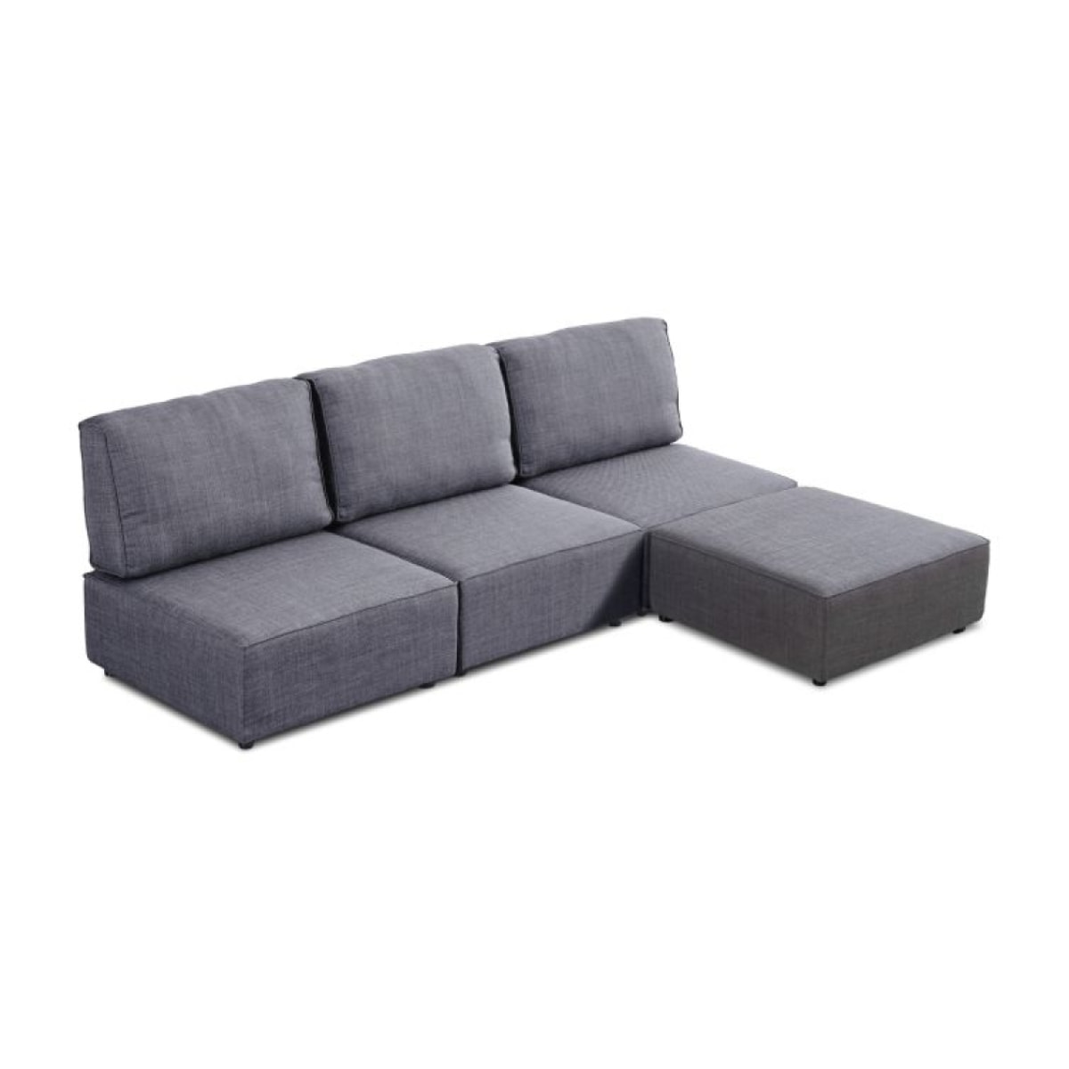 Sofá modular con chaiselongue 3 plazas Cubiq Gris