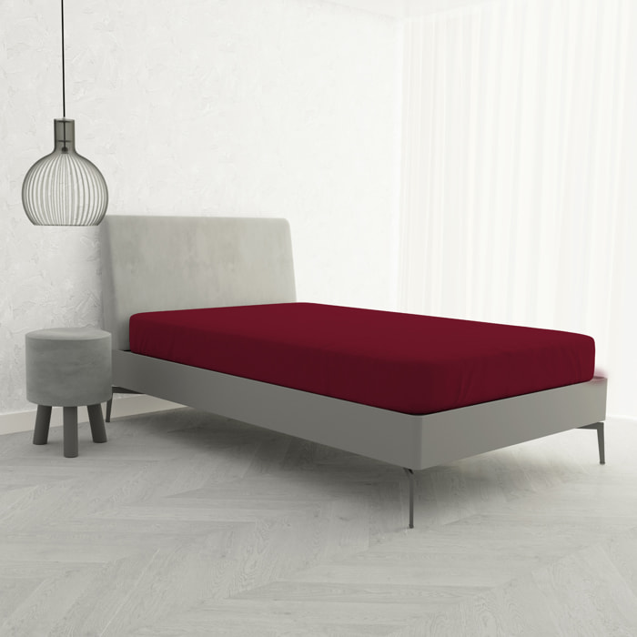 LENZUOLO SOTTO CON ANGOLI MAX COLOR, 100% COTONE MADE IN ITALY - PIAZZA E MEZZA