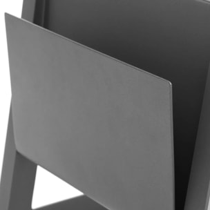 Table d'appoint de jardin carrée "Allure" graphite 55x45x55cm en aluminium traité époxy