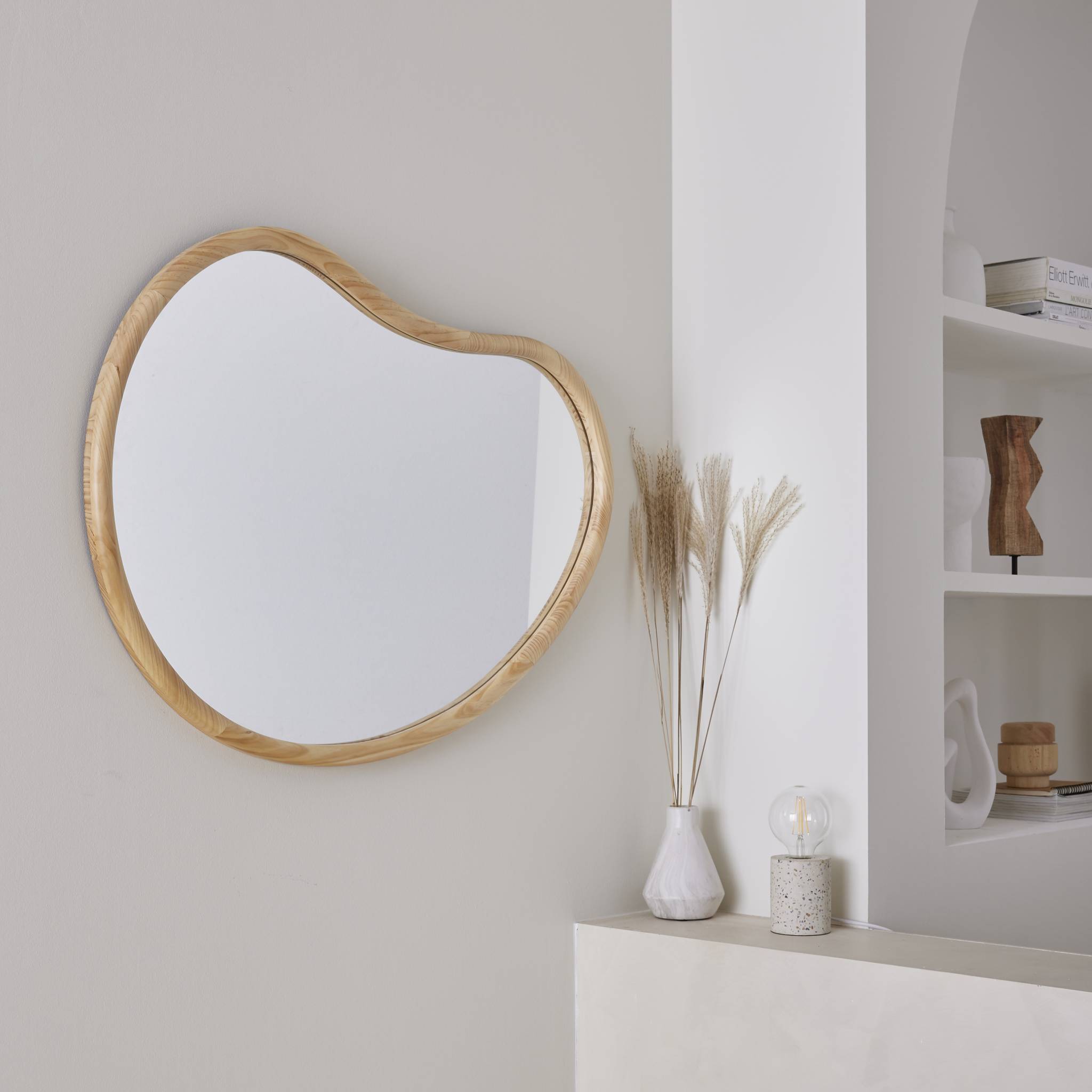 Miroir organique bois de sapin 95cm JACOB