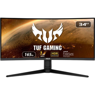 Ecran PC Gamer ASUS TUF VG34VQL1B 34" Incurvé WQHD 165Hz VA HDR 400 HDMI 2.1 AMD FreeSync