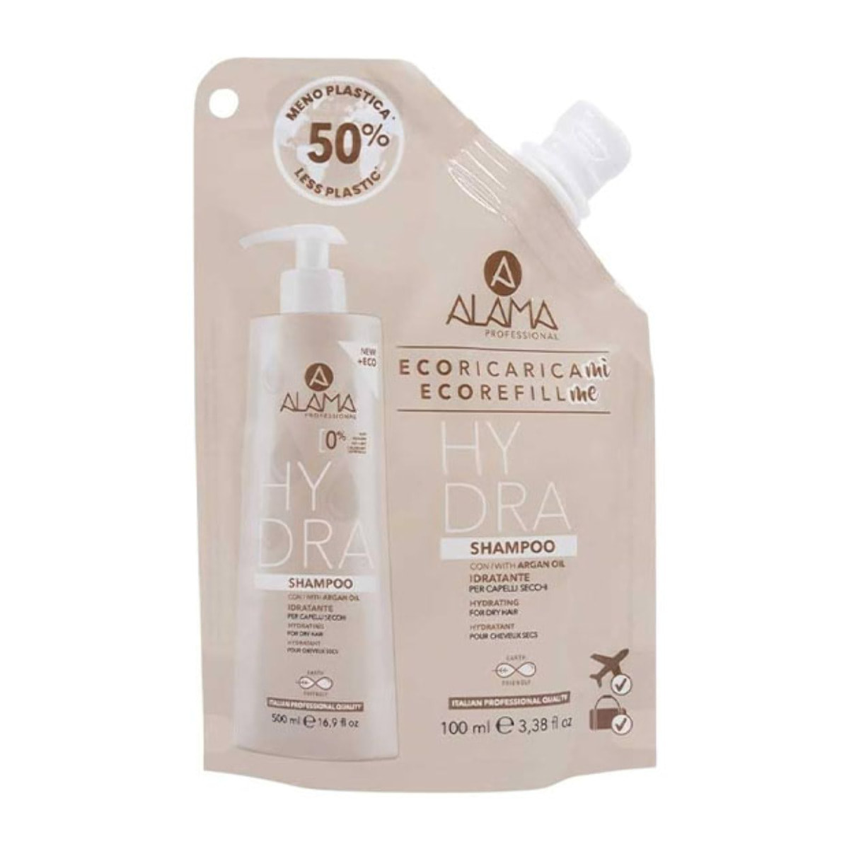 Champú hidratante ALAMA Professional Hydra Eco Refill 100 ml