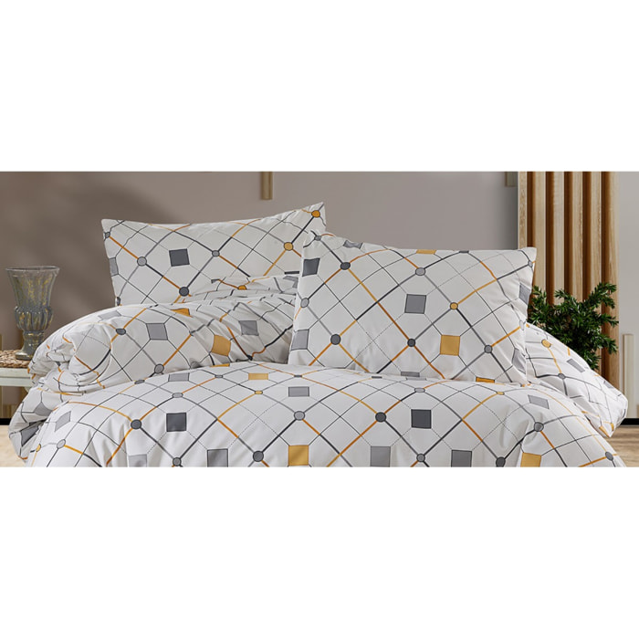Parure housse de couette et taie(s) oreiller 100% Coton