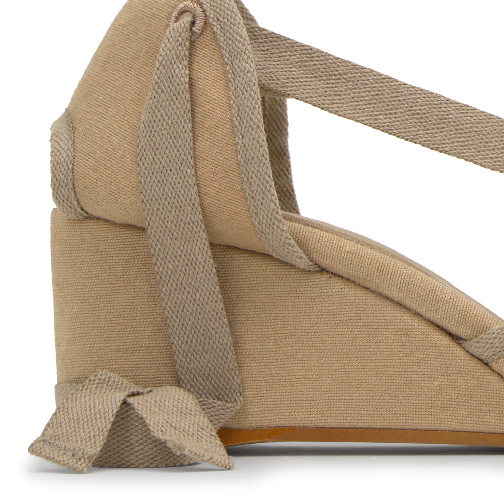 Alpargata embetada Corcega cuña forrada en algodón con cintas