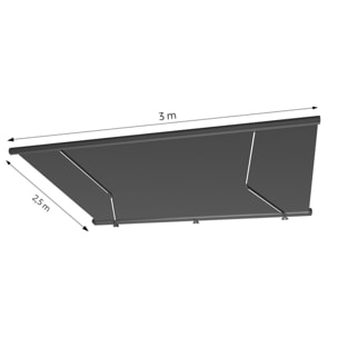 OITIS Store banne LED motorisé 3 x 2,5 m gris