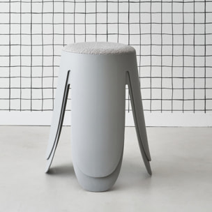 Tabouret empilable bouclette texturée (lot de 2) NIKI