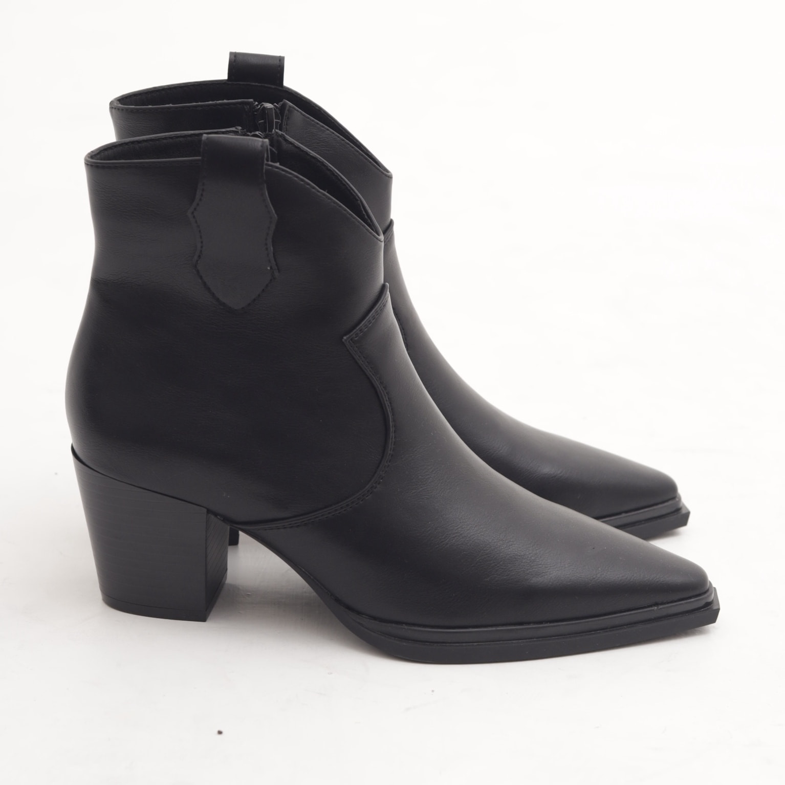 STIVALETTO TEXANO LISCIO NERO