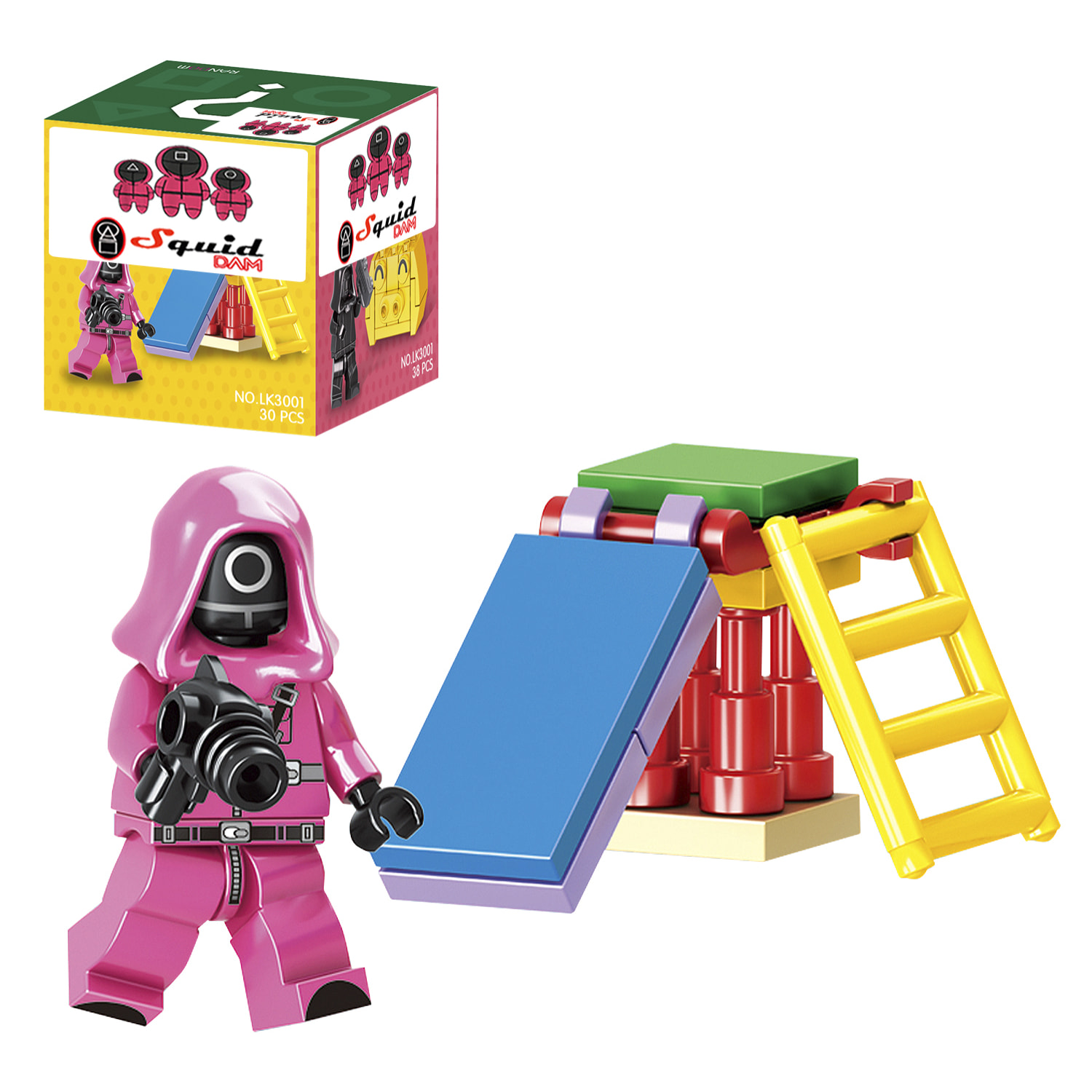 Squid LK3 blocchi di costruzione 30 pezzi compatibili. Cerchio vigile e altalene.