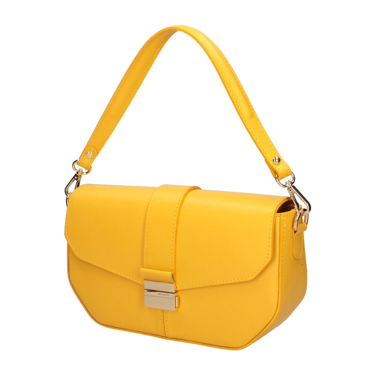 Borsa a spalla da donna - Modello False - Vera pelle - 27.0 x 15.0 x 7.0 cm