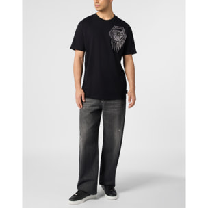 PHILIPP PLEIN Camiseta de cuello redondo y manga corta HEXAGON