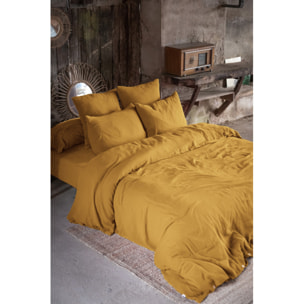 Drap housse "Gaïa" "Gaze de Coton"  -  Gaïa Safran