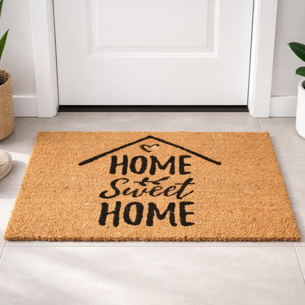 Paillasson motif texte en relief, chaleureux, NID