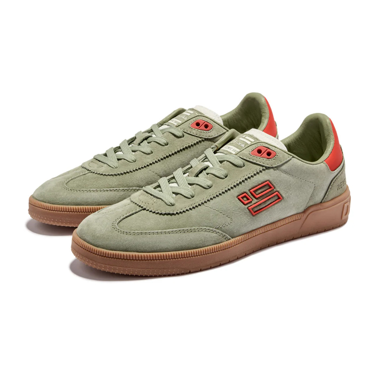 Zapatillas Bajas de Hombre Rebel Suede Moss Verde / Rojo