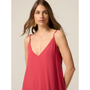 Oltre - Vestido largo de viscosa - Rojo