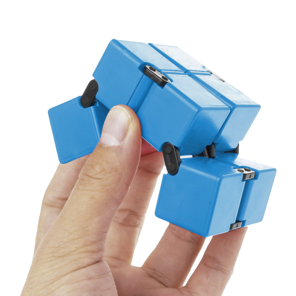 DAM Infinity Cubo Antistress 4x4x4 Cm. Colore blu