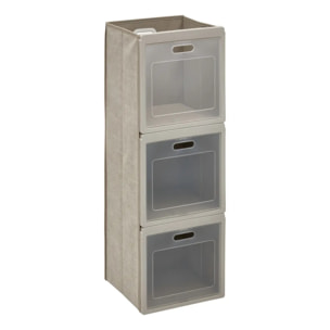 Rangement 3 cases pliable Cube'N Door 30,5x91cm beige
