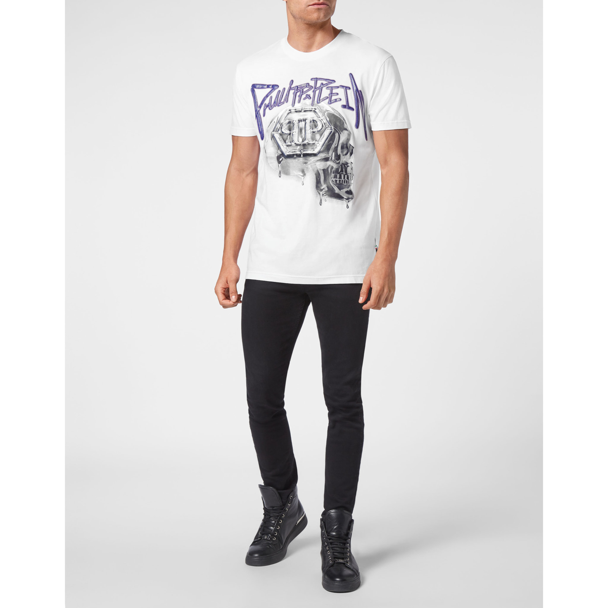 PHILIPP PLEIN Camiseta Cuello Redondo SKULL