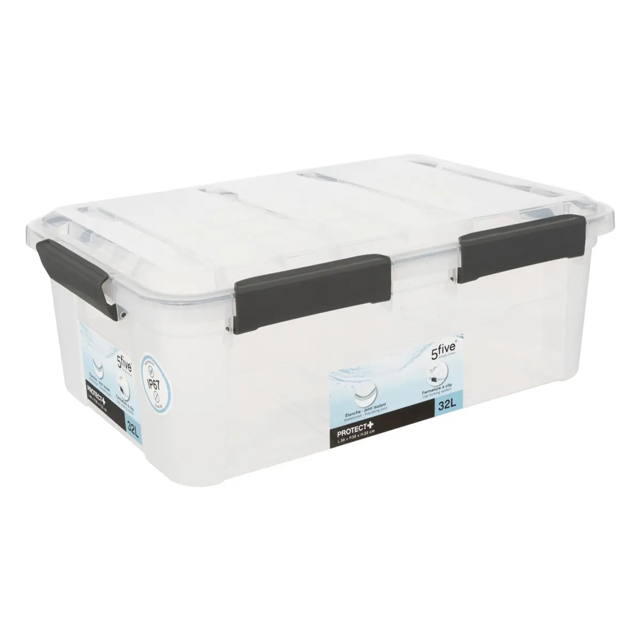 Boîte en plastique à clip 32L "Protect+"