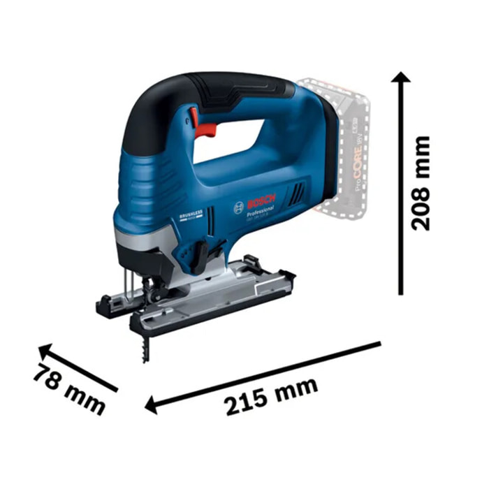 Scie sauteuse sans fil GST 18V-125 B BOSCH PRO en L-Boxx 136 - sans batterie ni chargeur - 06015B3000