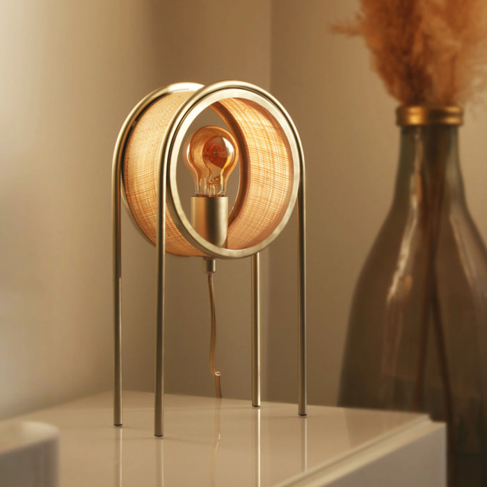 Lampe à poser en fibre naturelle - Bob