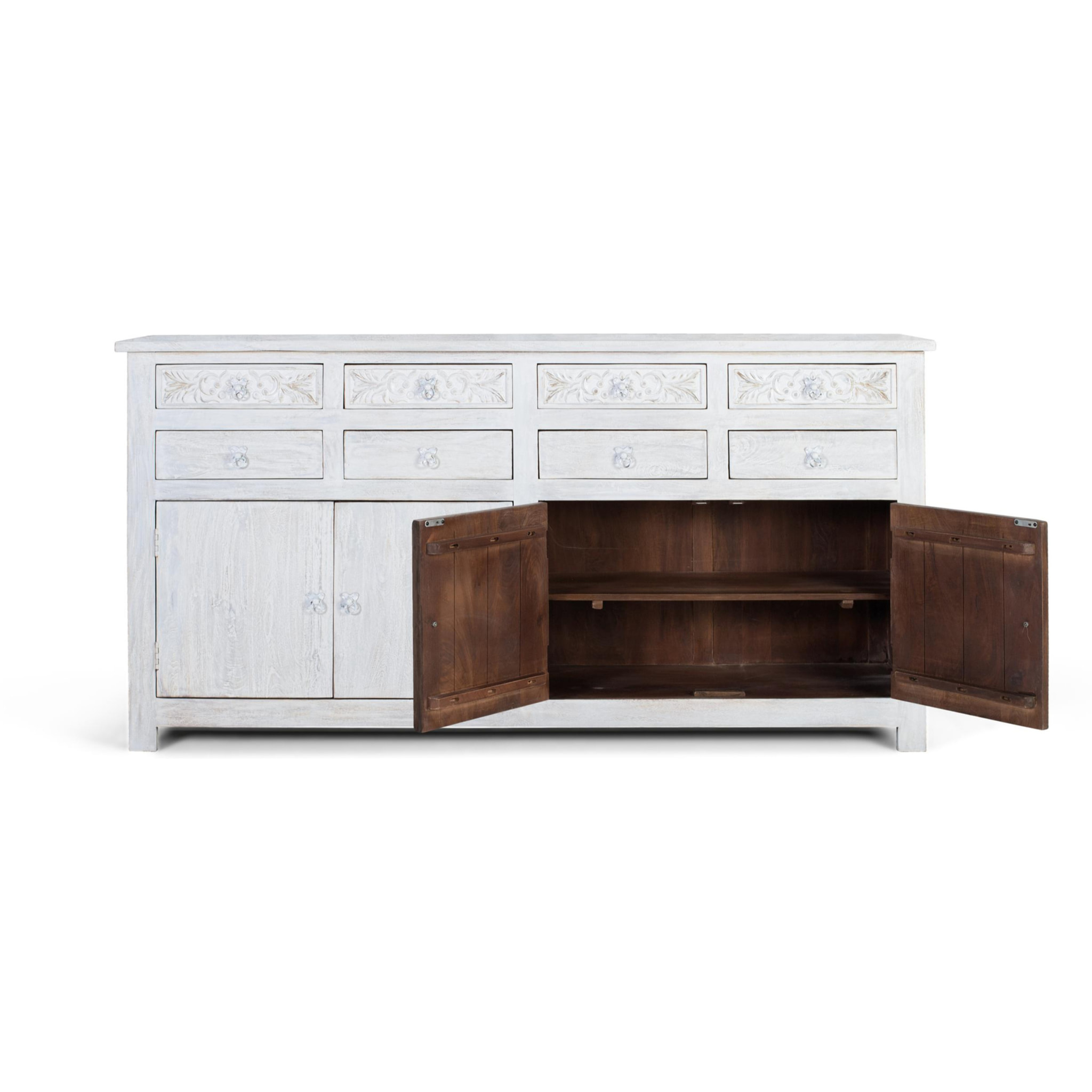 Aparador de Madera de Mango Estilo Mediterráneo Moderno