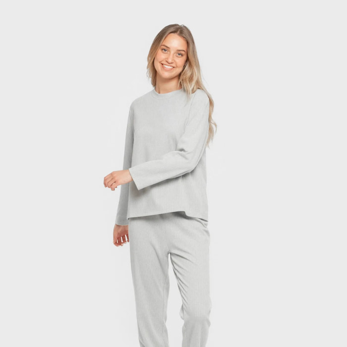 Pijama canale Raya Ancha lisa mujer