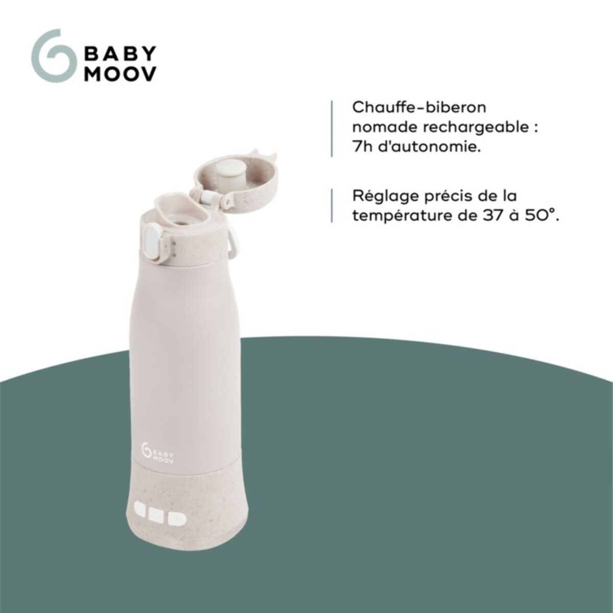 Chauffe biberon BABYMOOV Nomade Moov & Feed - Mineral Beige