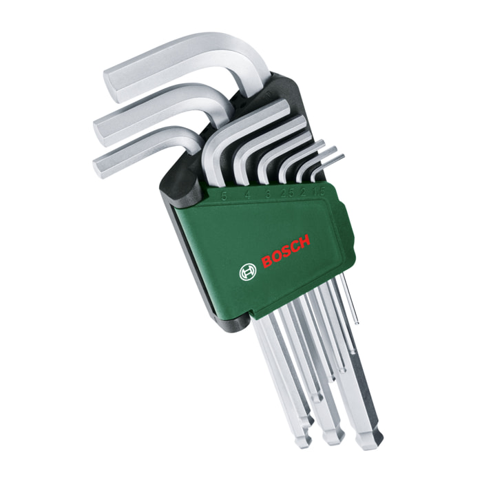 Set de 9 clés Allen à six pans - BOSCH - 1600A032V1