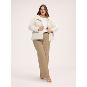 Fiorella Rubino - Giacca in scuba con cappuccio - Beige