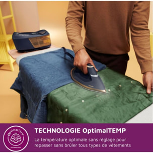 Centrale vapeur PHILIPS PSG6066/20 bleu et doré 1,8L