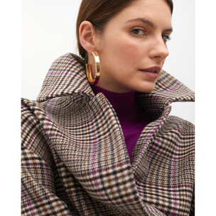 Cappotto di lana a quadri