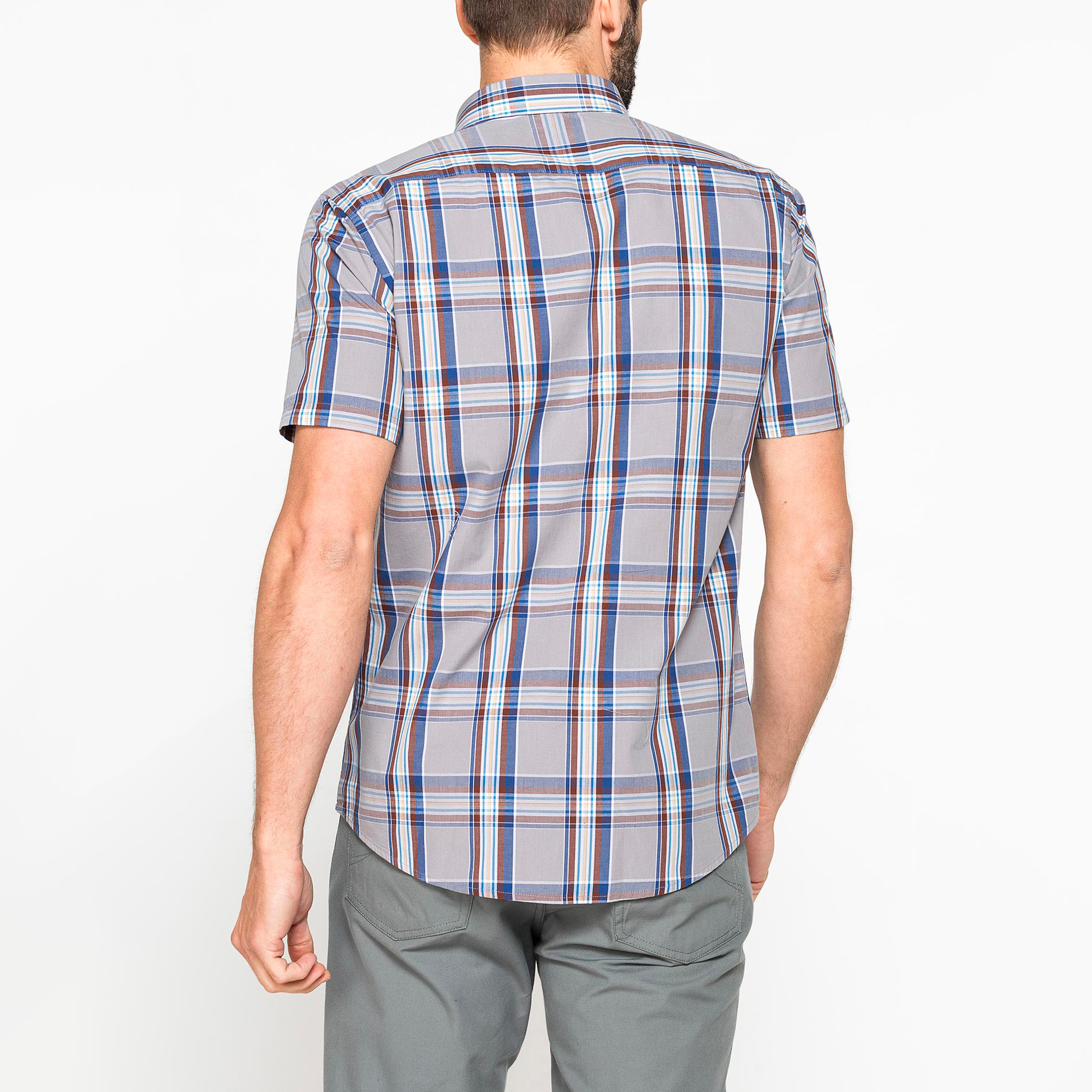 CAMICIA A MANICA CORTA IN COTONE CON FANTASIA