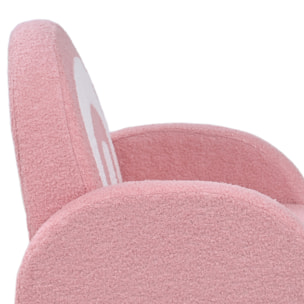 Sillón Infantil con Respaldo en Forma de Arcoíris Sofá para Niños de 18-96 Meses Tejido Suave de Borreguito Reposabrazos Carga 45 kg Rosa